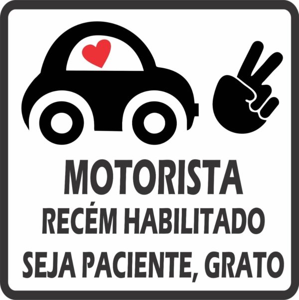 Adesivos Motorista Recém habilitado