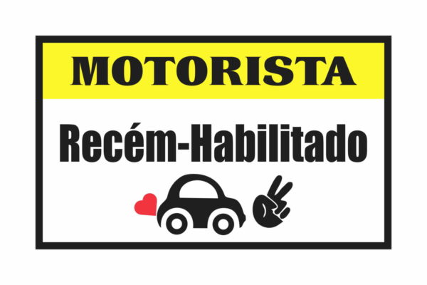 Adesivos Motorista Recém habilitado