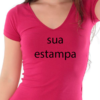 Camiseta feminina gola V