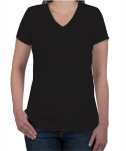 Camiseta feminina gola V