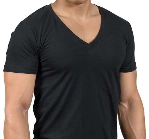 Camiseta masculina gola V